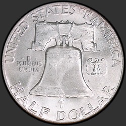 реверс 50¢ (half) 1958 "EUA - 50 Cents (meio dólar) / 1958 - P"