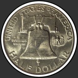 реверс 50¢ (half) 1959 "EUA - 50 Cents (meio dólar) / 1959 - P"