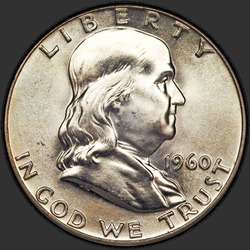 аверс 50¢ (half) 1960 "الولايات المتحدة الأمريكية - 50 سنتا (نصف الدولار) / 1960 - P"