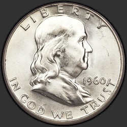 аверс 50¢ (half) 1960 "USA - 50 centů (půldolar) / 1960 - D"
