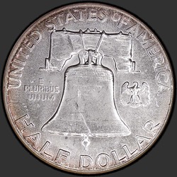 реверс 50¢ (half) 1961 "EUA - 50 Cents (meio dólar) / 1961 - P"