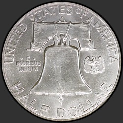 реверс 50¢ (half) 1962 "الولايات المتحدة الأمريكية - 50 سنتا (نصف الدولار) / 1962 - D"