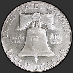 реверс 50¢ (half) 1950 "EUA - 50 Cents (meio dólar) / 1950 - Prova"