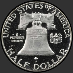 реверс 50¢ (half) 1953 "미국 - 50 센트 (하프 달러) / 1953 - 증거"
