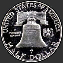 реверс 50¢ (half) 1954 "الولايات المتحدة الأمريكية - 50 سنتا (نصف الدولار) / 1954 - برهان"