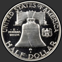 реверс 50¢ (half) 1955 "미국 - 50 센트 (하프 달러) / 1955 - 증거"