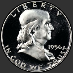 аверс 50¢ (халф) 1956 "США - 50 центів (півдолара) / 1956 - T2 Pr"