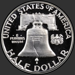 реверс 50¢ (халф) 1956 "США - 50 центів (півдолара) / 1956 - T2 Pr"