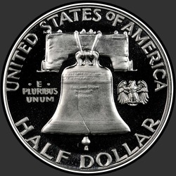 реверс 50¢ (half) 1957 "الولايات المتحدة الأمريكية - 50 سنتا (نصف الدولار) / 1957 - إثبات"