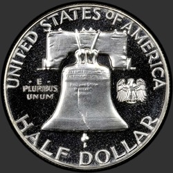 реверс 50¢ (half) 1961 "الولايات المتحدة الأمريكية - 50 سنتا (نصف الدولار) / 1961 - برهان"