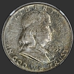 аверс 50¢ (half) 1952 "EUA - 50 Cents (meio dólar) / 1952 - P"