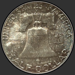 реверс 50¢ (half) 1957 "USA - 50 centů (půldolar) / 1957 - P"
