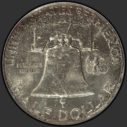реверс 50¢ (half) 1958 "USA  -  50セント（50セント硬貨）/ 1958  -  D"