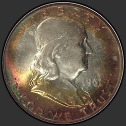 аверс 50¢ (half) 1961 "EUA - 50 Cents (meio dólar) / 1961 - D"