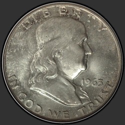 аверс 50¢ (half) 1963 "الولايات المتحدة الأمريكية - 50 سنتا (نصف الدولار) / 1963 - D"