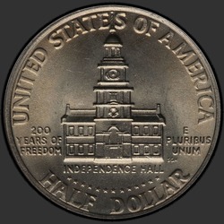 реверс 50¢ (халф) 1976 "США - 50 центів (півдолара) / 1976 - { "_": "Р"}"