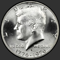 аверс 50¢ (half) 1976 "USA - 50 centů (půldolar) / 1976 - { "_": "stříbrné"}"