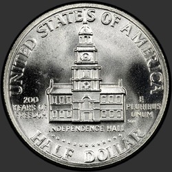 реверс 50¢ (half) 1976 "미국 - 50 센트 (하프 달러) / 1976 - { "_": "실버"}"