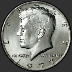 аверс 50¢ (халф) 1977 "США - 50 центов (полдоллара) / 1977 - P"