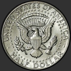 реверс 50¢ (half) 1980 "USA - 50 senttiä (Half dollari) / 1980 - D"