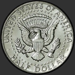 реверс 50¢ (half) 1984 "USA - 50 centesimi (Dollaro mezzo) / 1984 - D"