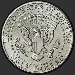 реверс 50¢ (half) 1988 "الولايات المتحدة الأمريكية - 50 سنتا (نصف الدولار) / 1988 - P"