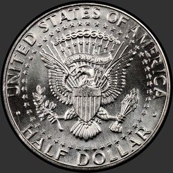 реверс 50¢ (half) 1988 "संयुक्त राज्य अमरीका - 50 सेंट (आधा डॉलर) / 1988 - डी"
