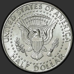 реверс 50¢ (half) 1989 "USA  -  50セント（50セント硬貨）/ 1989  -  D"