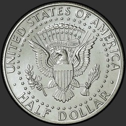 реверс 50¢ (half) 1990 "USA  -  50セント（50セント硬貨）/ 1990  -  D"