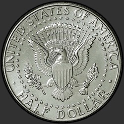 реверс 50¢ (half) 1991 "EUA - 50 Cents (meio dólar) / 1991 - D"