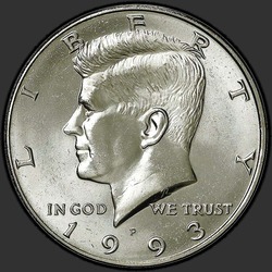 аверс 50¢ (half) 1993 "الولايات المتحدة الأمريكية - 50 سنتا (نصف الدولار) / 1993 - P"
