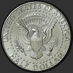 реверс 50¢ (half) 1993 "EUA - 50 Cents (meio dólar) / 1993 - D"