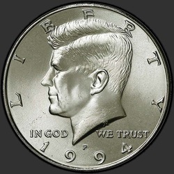 аверс 50¢ (half) 1994 "الولايات المتحدة الأمريكية - 50 سنتا (نصف الدولار) / 1994 - P"