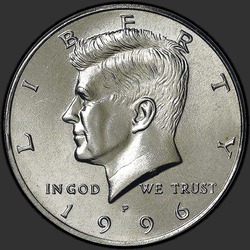 аверс 50¢ (half) 1996 "USA - 50 centów (pół dolara) / 1996 - P"