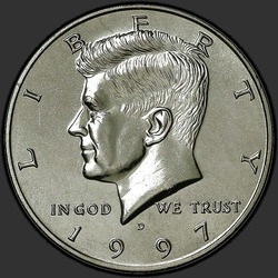 аверс 50¢ (half) 1997 "EUA - 50 Cents (meio dólar) / 1997 - D"