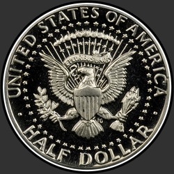 реверс 50¢ (half) 1973 "EUA - 50 Cents (meio dólar) / 1973 - S Proof"