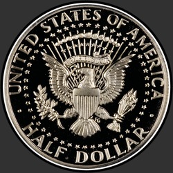 реверс 50¢ (half) 1974 "USA - 50 centesimi (Dollaro mezzo) / 1974 - S Proof"