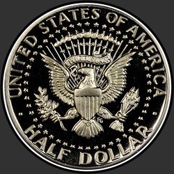 реверс 50¢ (half) 1977 "ABD - 50 Cents (Half Dollar) / 1977 - S Kanıtı"