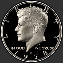 аверс 50¢ (half) 1978 "USA - 50 centů (půldolar) / 1978 - S Důkaz"