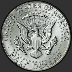 реверс 50¢ (half) 1969 "USA  -  50セント（50セント硬貨）/ 1969  -  D"