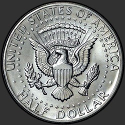 реверс 50¢ (half) 1971 "USA - 50 centesimi (Dollaro mezzo) / 1971 - D"