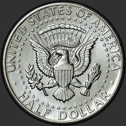 реверс 50¢ (half) 1972 "USA - 50 centesimi (Dollaro mezzo) / 1972 - D"