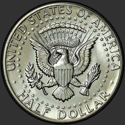 реверс 50¢ (half) 1974 "USA - 50 centů (půldolar) / 1974 - D"