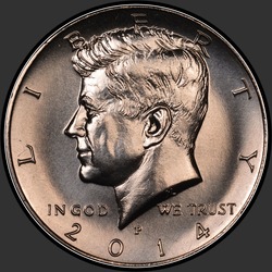 аверс 50¢ (half) 2014 "USA - 50 centů (půldolar) / 2014 - { "_": "P Relief"}"