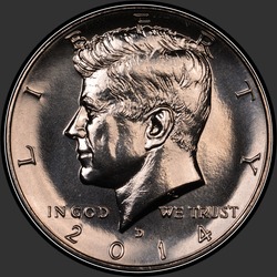 аверс 50¢ (халф) 2014 "USA - 50 Cents (Half Dollar) / 2014 - {"_":"D Relief"}"