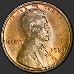 аверс 1¢ (penny) 1920 "EUA - 1 Cent / 1920 - P"