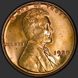 аверс 1¢ (penny) 1929 "EUA - 1 Cent / 1929 - S"