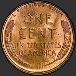 реверс 1¢ (пенни) 1930 "USA - 1 Cent / 1930 - Lincoln Cents, Wheat Reverse 1930"