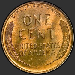 реверс 1¢ (penny) 1934 "EUA - 1 Cent / 1934 - P"