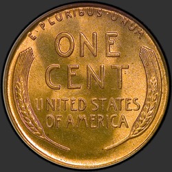реверс 1¢ (penny) 1938 "미국 - 1 센트 / 1938 - D"